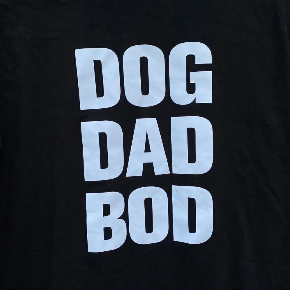 DOG DAD BOD T Shirt Lane Seven Black Tee XL